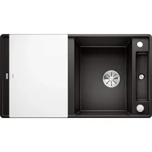 Blanco Axia III 5 S-F links Flächenbündig silgranit schwarz Handbetätigung 905 x 500 mm