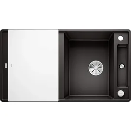 Blanco Axia III 5 S-F links Flächenbündig silgranit schwarz Handbetätigung 905 x 500 mm