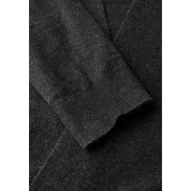 street one studio STREET ONE STUDIO, Damen, Gr. 42, industrial grau meliert, Feinstrick, 30% Polyester, 27% Polyacryl, 23% Polyamid, 20% Viskose, unifarben, regular fit lang, ohne Ausschnitt, Bündchen, Strickjacken Longstrickjacke, aus softem Materialmix