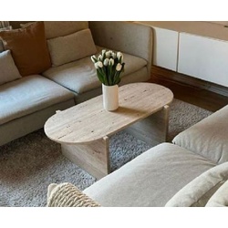 Casa Padrino Luxus Travertin Couchtisch Beige 100 x 50 x H. 42 cm - Naturstein Wohnzimmertisch - Wohnzimmer Möbel - Naturstein Möbel - Travertin Möbel - Luxus Möbel - Luxus Einrichtung