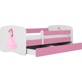 raumhirsch furniture Kinderbett Prinzessin 80 x 180 cm Holzwerkstoff rosa