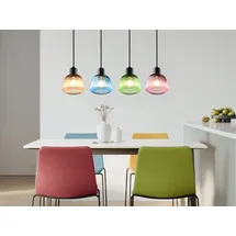 meineWunschleuchte Quenya 4-flg. 90 cm bunt Glas
