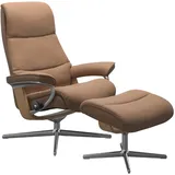 Stressless Sessel mit Hocker Leder Braun Batick Latte L (Large)