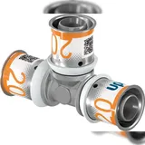 Uponor T-Stück S-Press PLUS aus Messing, verzinnt 20x20x20mm