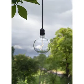 StarTrading LED Leuchtkugel Hängeleuchte Glaskugel 12,5 cm für Garten Terrasse transparent