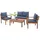 [en.casa] Brittoli Set 4-tlg. Braun