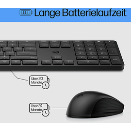HP 650 - Tastatur Maus-Set Deutsch QWERTZ Weiß
