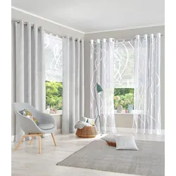 Raffrollo MY HOME "Cellino" Gr. 5, weiß, B:120cm H:140cm, Jacquard, Obermaterial: 100% Polyester, Raffrollos, Transparent, klassische Netzoptik, Polyester