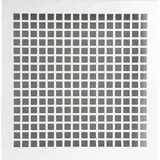 Upmann Lüftungsgitter eckig mit Klemmfeder 280x285 mm Stahl weiß 250x250mm ohne Rahmen, 56814