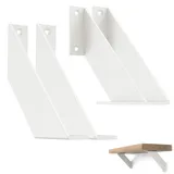 ChasBete Regalhalterung Weiß 20cm, Starke Regalträger Metall, Regalhalter Schwerlast für Wand Regalwinkel 4 Stück