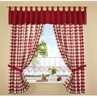Stickereien Plauen Vorhang »Durach«, (2 St.), rot, , 840402-3
