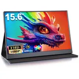 MOMODS Portable Monitor, 15.6 Zoll Tragbarer Monitor, IPS FHD 1080P HDR, Externer Mobile Bildschirm mit Mini HDMI Typ C, für Laptop, Mac, PS5, Xbox