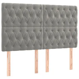 vidaXL Boxspringbett 140 x 200 cm Hellgrau