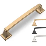 9BUILD 10 Stück Schrankgriffe Champagner Gold Lochabstand 128mm Griffe für Küchenschränke Zinklegierung Möbelgriffe Küchengriffe griffe möbel Küchenschrank Schranktürgriffe EU0037