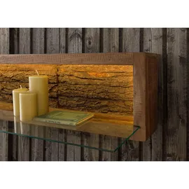 Massivmoebel24 Wandregal 145 x 30 x 27 cm Beige
