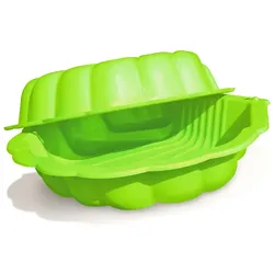 Sandmuschel aus Kunststoff, Sandkasten für bis zu 2 Kinder, 155x77,5x18cm