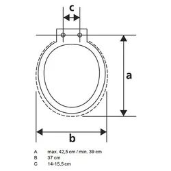Toilettensitz und -deckel - braun