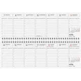 Glocken Schreibtischquerkalender 2026 Rot