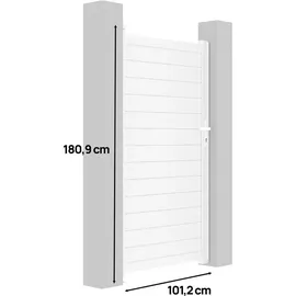 habitat garten Gartentor 101,2 x 180,9 cm Weiß/Aluminium