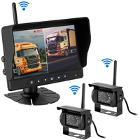 CARMATRIX AHD Funk Rückfahrsystem Digital für LKW Wohnmobil 7" Monitor mit Aufnahmefunktion, Mikrofon