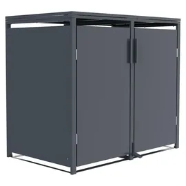 FM-SOLAR Mülltonnenbox 132 x 80 x 116 cm anthrazit