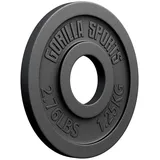 GORILLA SPORTS Hantelscheibe 50mm Bohrung, Gusseisen, Einzeln/Set -Gewichtsscheiben, Hantelscheiben, 1.25 kg