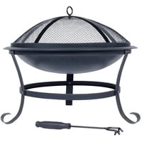 La Hacienda Feuerschale Für den Garten - Feuerstelle Outdoor & Feuertonne - Feuerkorb für den Garten (Schwarz, Albion (51x51x41cm))