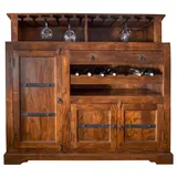 Massivmoebel24 Oxford 140 x 66 x 125 cm braun