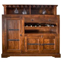 Massivmoebel24 Oxford 140 x 66 x 125 cm braun
