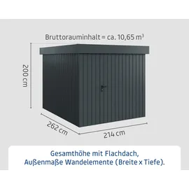 Hörmann EcoStar Gerätehaus 2,37 x 2,78 m Anthrazit