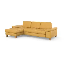 sit&more Ecksofa SIT & MORE "Westham L-Form", gelb (dijon), B:275cm H:88cm T:172cm, 100% Polyester, Sofas, Ecksofa, mit Recamiere, mit oder ohne Bettfunktion, Bettkasten, Füße Eiche