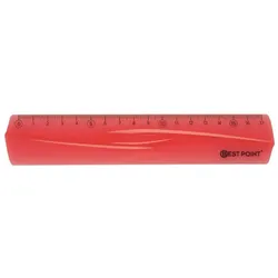 Bestpoint flexibles Lineal 15cm rot