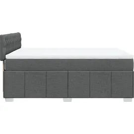 vidaXL Boxspringbett 140 x 200 cm Dunkelgrau