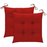 vidaXL Schaukelstuhl mit Kissen Polyester 92,5 x 106 x 0 cm Braun/Rot