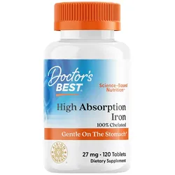 Doctor's Best High Absorption Iron 27 mg (120 Tabletten)
