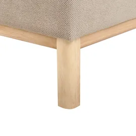 Beliani Ecksofa Taupe 3-Sitzer linksseitig