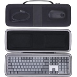 Aenllosi Harte Tasche Hülle für Logitech MX Mechanische/MX Keys S Kabellose Beleuchtete Performance Tastatur, Nur Tasche (Schwarz)