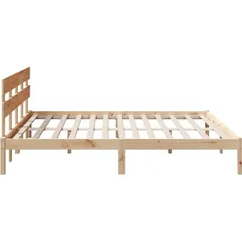 vidaXL Bettgestell Braun 180 x 200 cm Massivholz Kiefer