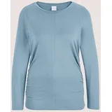 Madeleine Langarmshirt mit gerafften Seiten in rauchblau | Gr.: 42