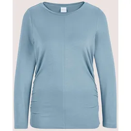 Madeleine Langarmshirt mit gerafften Seiten in rauchblau | Gr.: 42