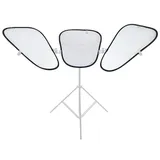 Manfrotto Triflector Aufheller Set mit 3 Silber/Weiß Panels