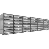 AL Briefkastensysteme 36er Premium Edelstahl silber
