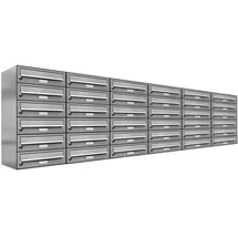 AL Briefkastensysteme 36er Premium Edelstahl silber