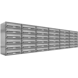 AL Briefkastensysteme 36er Premium Edelstahl silber