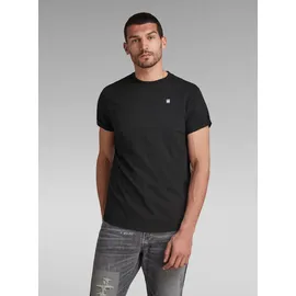 G-Star Lash Ribbed Kurzarm-T-Shirt Dark Black II S
