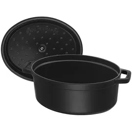 Staub Cocotte 29 cm oval schwarz