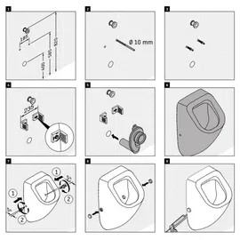 Vigour DERBY Urinal spülrandlos und Wand WC mit SoftClose Deckel