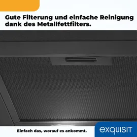 Exquisit KH 60-8 Wandhaube 60 cm schwarz