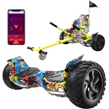 RCB Hoverboards SUV mit Sitz Hoverboards Off-Road, App-fähige Bluetooth Hoverboards, 8,5 '' Hummer + Hoverkart Go Kart für Self Balancing hoverboards, Geschenk für Kinder