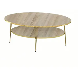 JV Möbel Eleganter Couchtisch Braun Holz 59 x 47 cm